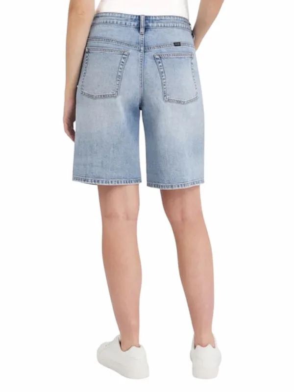NEW Wrangler Women’s High Rise Rolled Hem Light Blue Denim Jorts/Shorts, Size 6 - Image 7