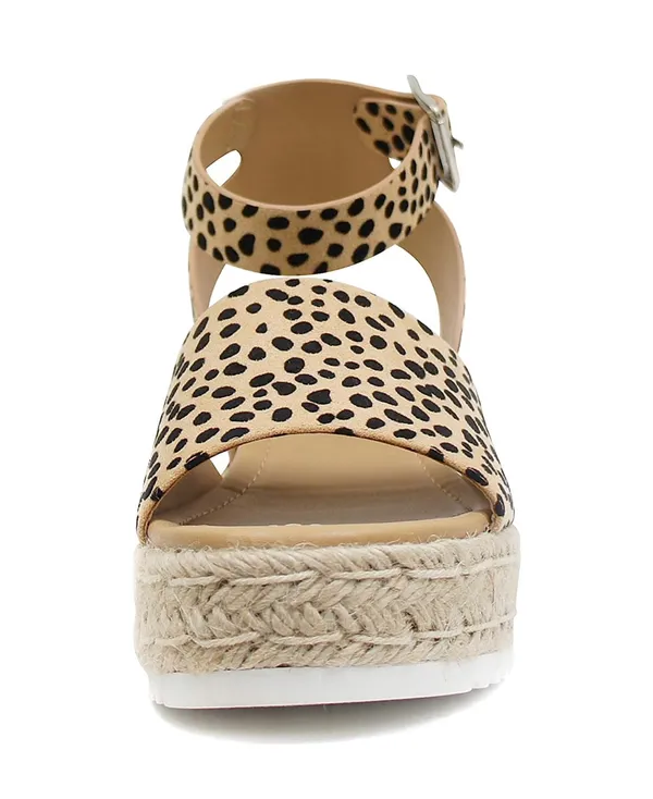 Leopard cheetah print espadrille platform sandals - Image 6