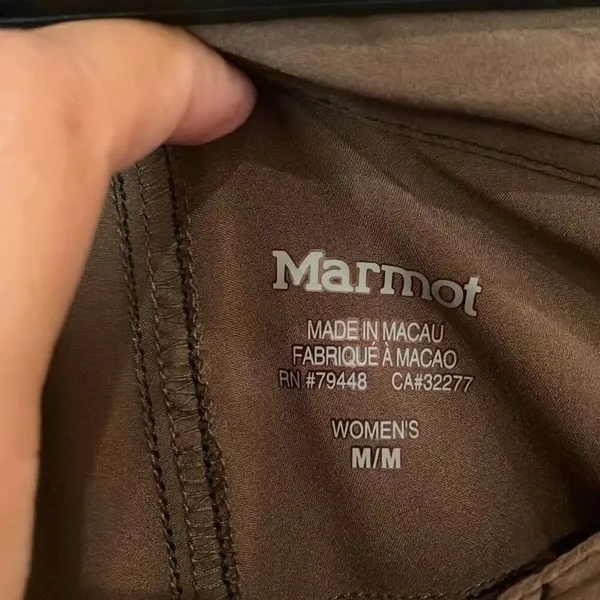 Marmot Women’s Brown Cropped Hiking Pants Medium Lightweight Outdoor #785 - Image 4