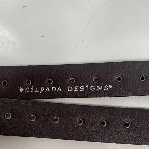 Silpada Designs Small Leather Belt Brown Studded Double Wrap Z9034 Boho Western - Image 4