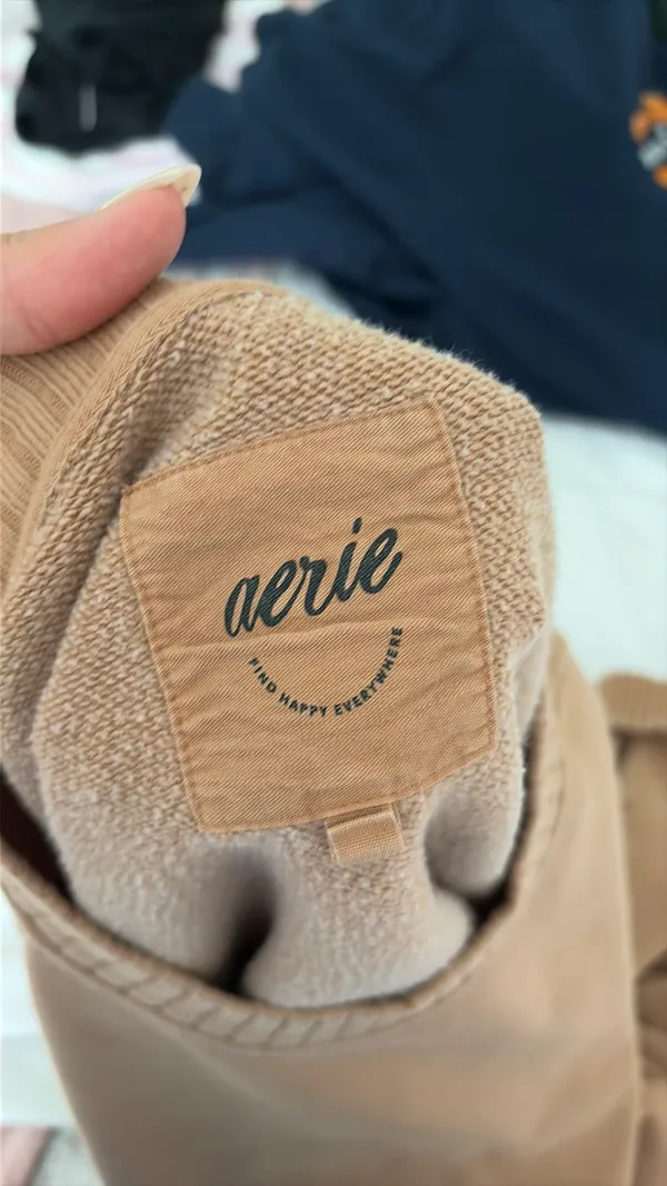 AERIE Brown Oversized Crewneck - Image 3