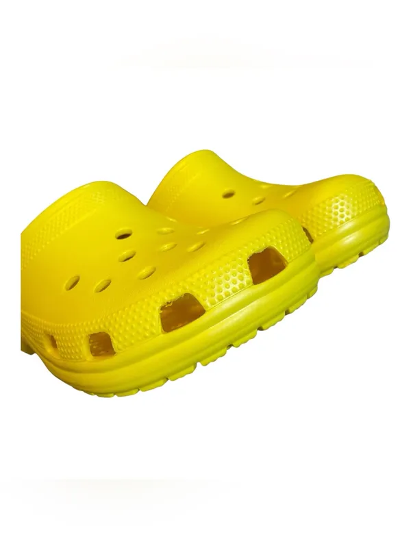 Crocs Classic Clogs Slip On Shoes Yellow Lemon Size 5 Men 7 Women - Image 3