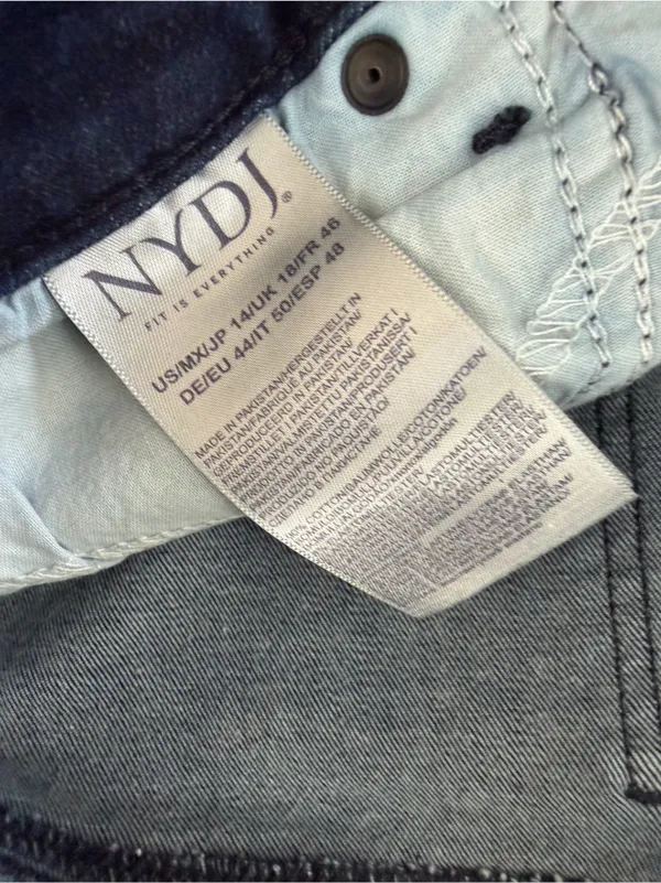 NYDJ Barbara Bootcut Jeans Size 14 Dark Wash Lift Tuck Technology - Image 4