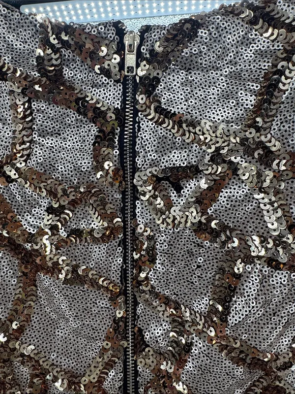 Entry Rose Gold Sequin mini dress S party event HOCO holiday - Image 5