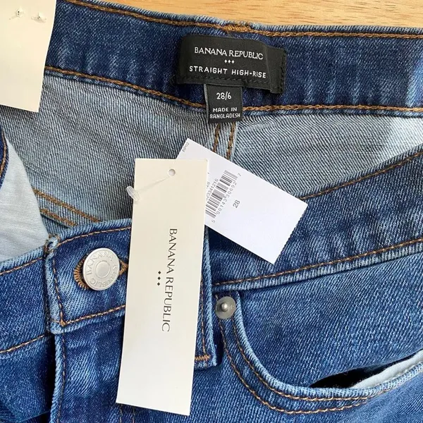 NWT Banana Republic Straight High-Rise Jean Size US 28 / 6 - Image 6