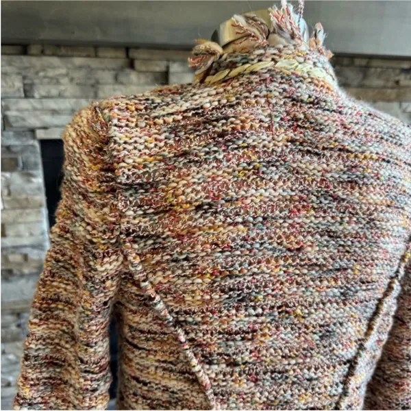 Anthropologie Textured Fringe Blazer in Multicolor - Image 7
