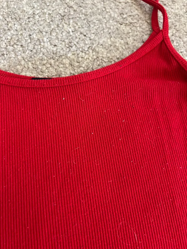 Brandy Melville Red Tank Top Cropped - Image 2