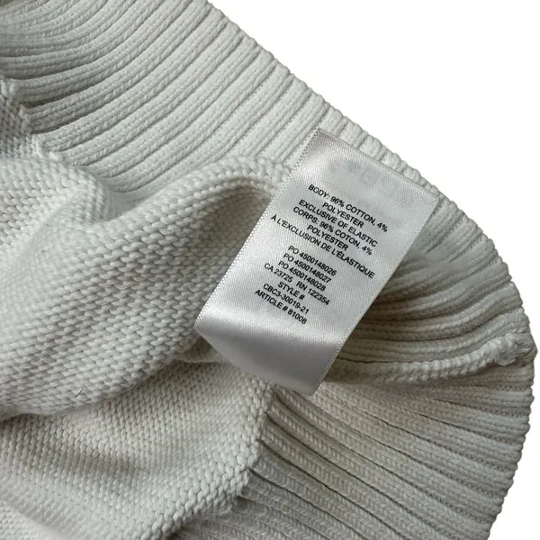 TNA Aritzia Cropped Marcy Vneck Vest White Knit Large - Image 7