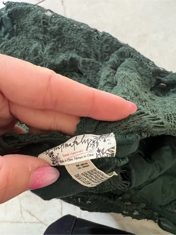 Intimately Free People Green She's Got It Lace Dress Size Small - Image 5