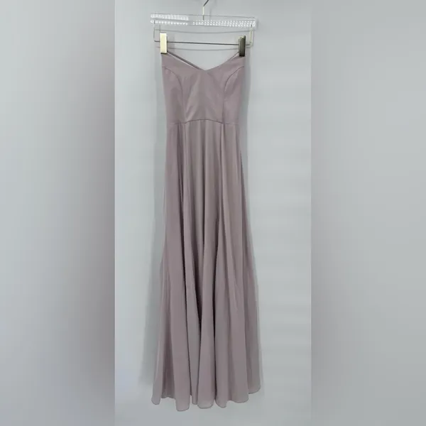 Show Me Your Mumu Godshaw Goddess‎ Gown Soft Charcoal Crisp Gray Strappy Xs - Image 4