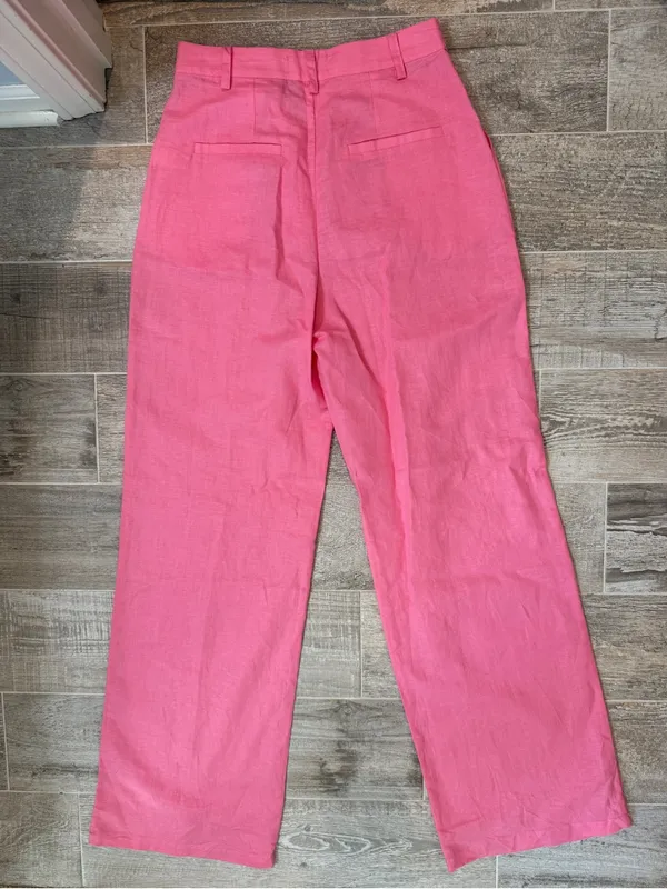 Trendy boutique Pink High-Rise Wide Leg Trousers - Image 2
