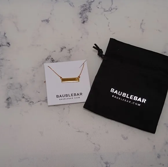 BaubleBar N Nameplate Necklace - Image 2