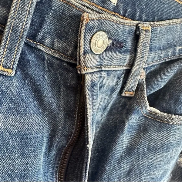 Abercrombie & Fitch High Rise‎ Mom Jeans Sz 24/00R Full Length Medium Wash Denim - Image 6