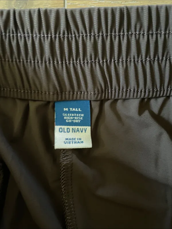 Old Navy SleekTech High Rise Wide Leg Pants Brown Size Medium Tall - Image 13