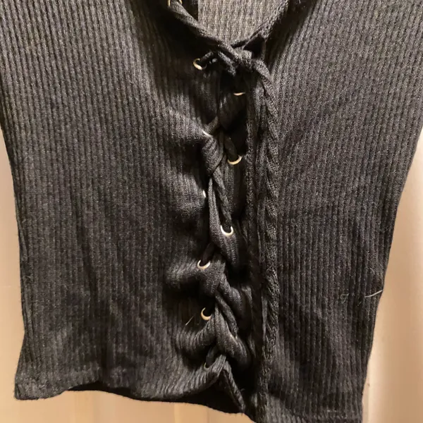 LA Hearts Lace Up Top - Image 3