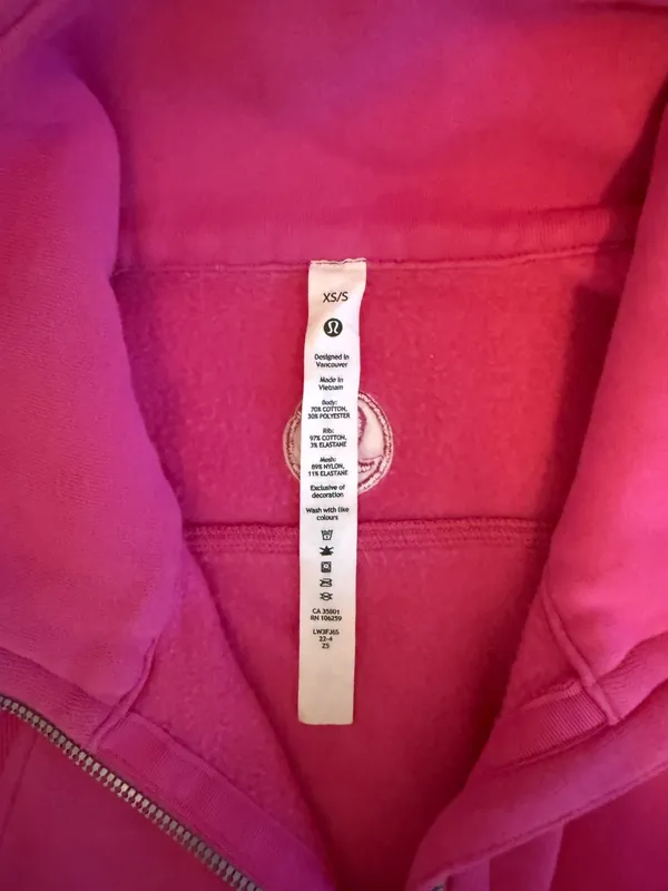 Sonic Pink Scuba Lululemon Funnel Neck Half-Zip - Image 2