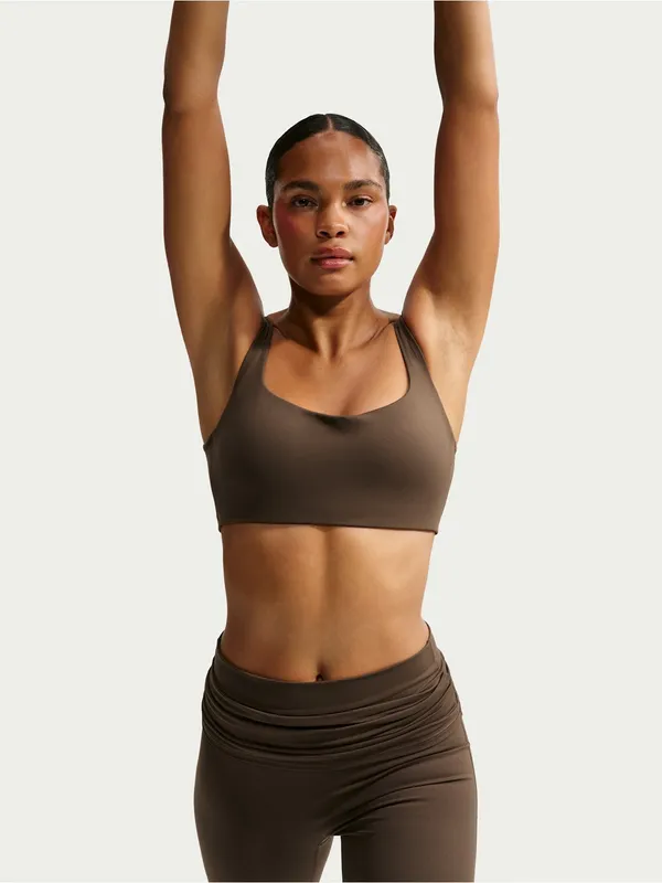 NIKE X SKIMS (G15) Matte Scoop Neck bra | Color Currant | Size MEDIUM - Image 4