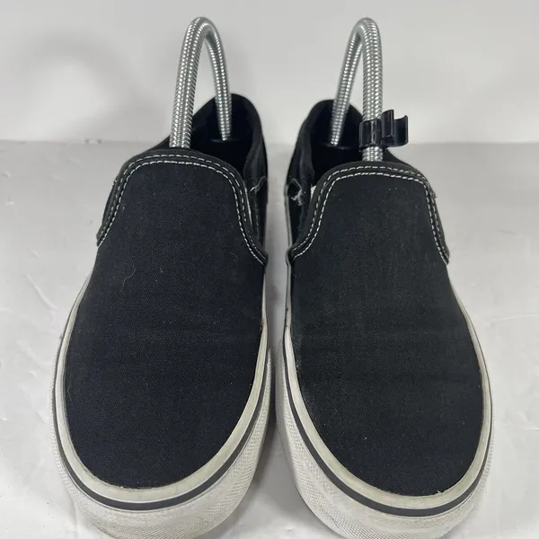 Vans Classic Slip-On Black/White Canvas Skate Shoes Women’s Size 6.5 - Image 3