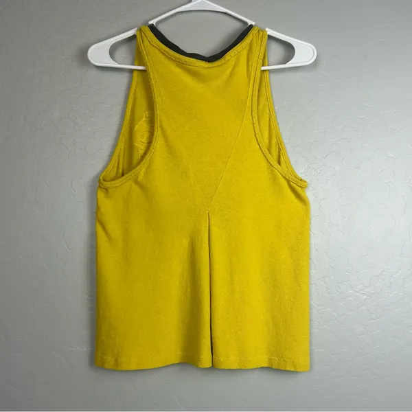 ⭐️Free People we the free west coast yellow swing graphic tank top size small - Image 9