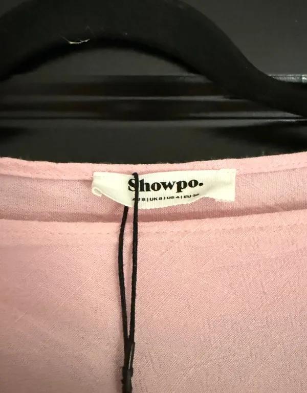 NWT Showpo linen soft pink dress size 4 - Image 7