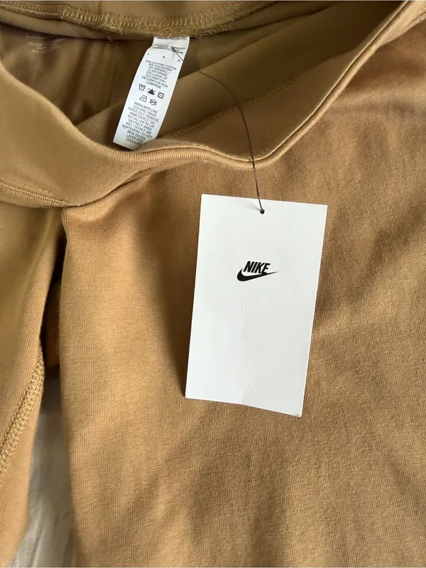 Nike Women's Tan Bike Shorts with White Swoosh - Image 8