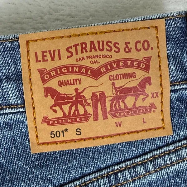 Levis 501 Original Fit Jeans Womens 25 Blue Denim Straight Leg Button Fly 9426 - Image 15