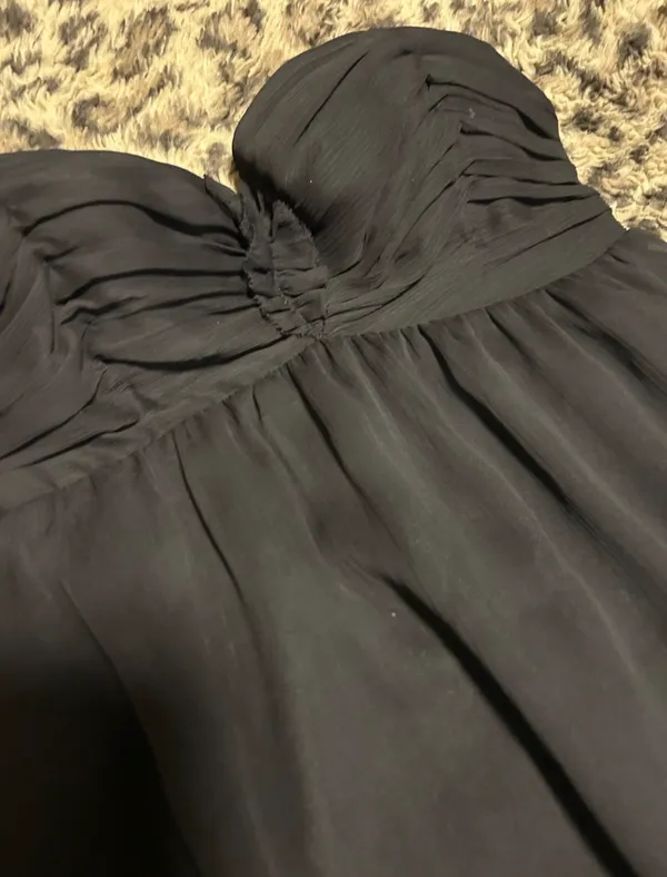 Vintage GUESS Strapless Ruched Bodice Dress - Image 3