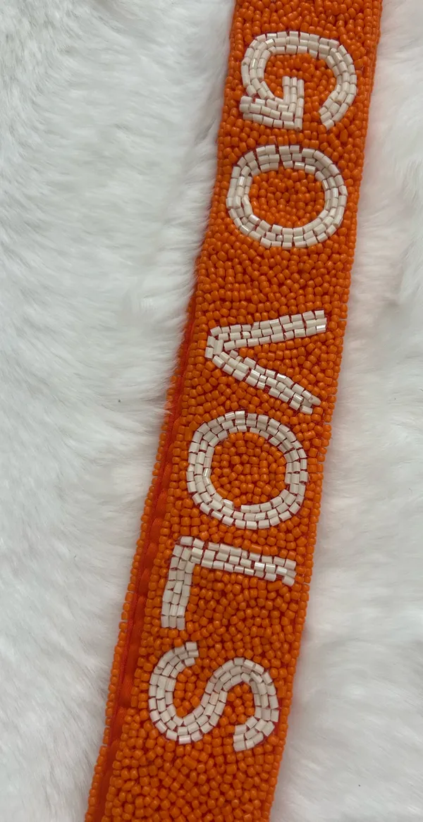 Tennessee Beaded Purse Strap Orange Size undefined - Image 2