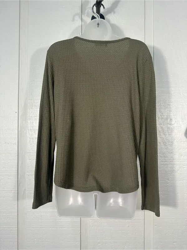 Altard State Green Waffle Top Size Large EUC - Image 7