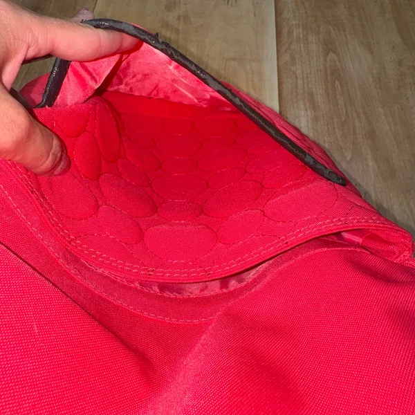 Thirty-One Quilted Circle Pink Backpack‎ Crossbody Bag Adjustable Strap New - Image 6