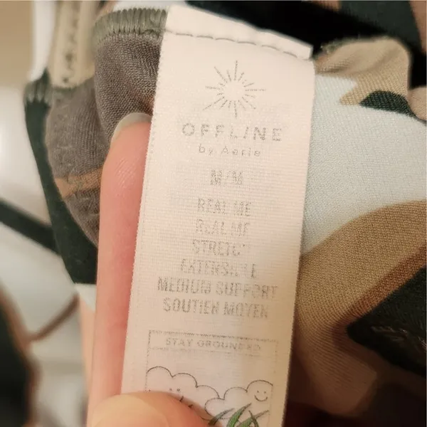 Offline By Aerie Camo Real Me Stretch Medium Support Ruched Sports Bra Medium - Image 6