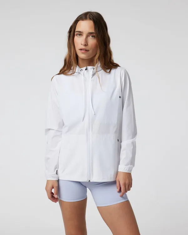 Vuori Women’s Outdoor Trainer Shell - White Linen Texture - Image 2