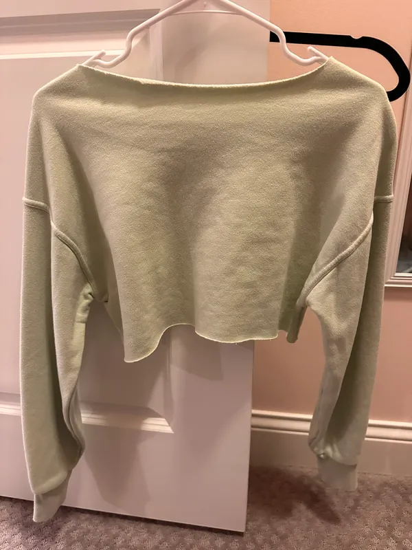 Green cropped crewneck - Image 2