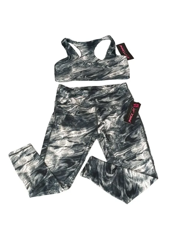 Betsey Johnson sports bra and 7/8 leggings set size large - Image 2