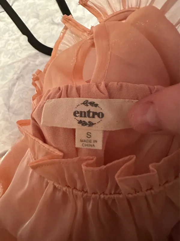 Entro Shimmery High Neck Ruffle Sleeve Dress - Image 6
