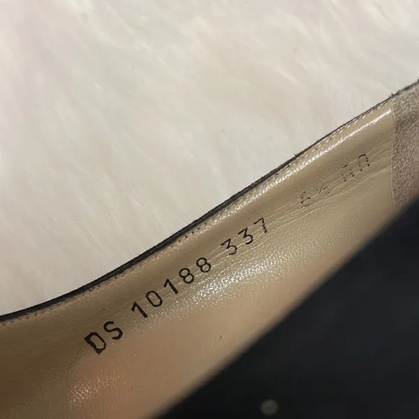 Salvatore Ferragamo Black Leather Patent Cap Toe Low Wedge Size 6.5aa B-24‎ - Image 9