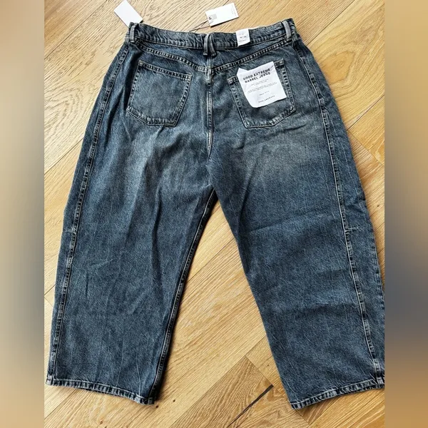 NEW Good American Extreme Barrel Jeans ~ SOLD OUT ~ Indigo ~ Size 14 / 32 - Image 9