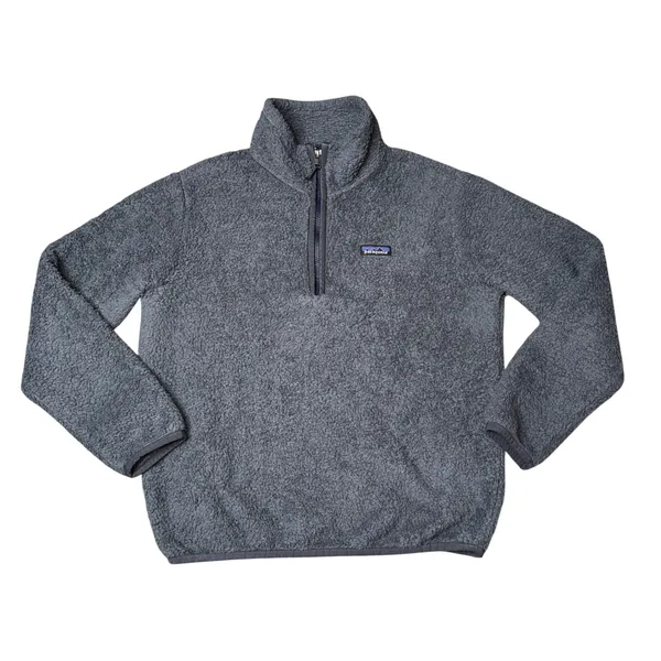 Patagonia‎ Los Gatos Fleece Women Medium Grey Excellent Quarter-Zip Pullover - Image 2