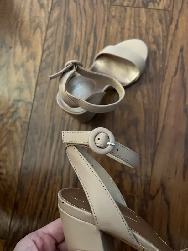 Mix No. 6 Nude Block Heel Ankle-Strap Sandals - Image 9