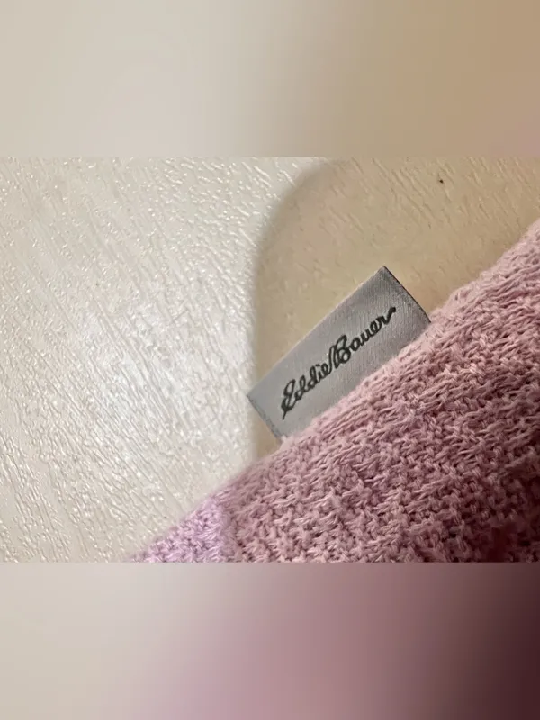 Eddie Bauer Women Small Mauve Pink Textured Knit Tank Top Minimalist Chic - Image 4