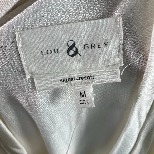 Lou & Grey Signaturesoft Tunic Top Medium Moonlight Ivory Long Sleeve Nordstrom‎ - Image 11