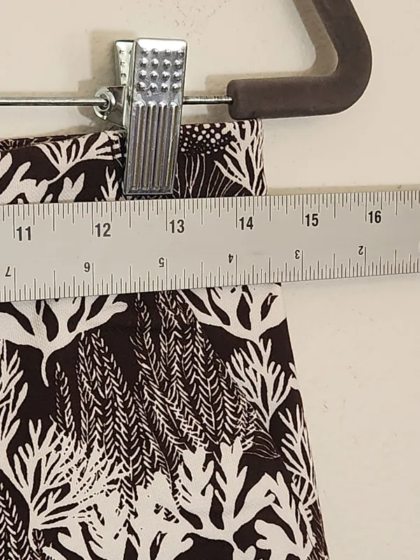 LOFT Brown and White Coral Print Cropped Bootcut Pants Size 2 - Image 6