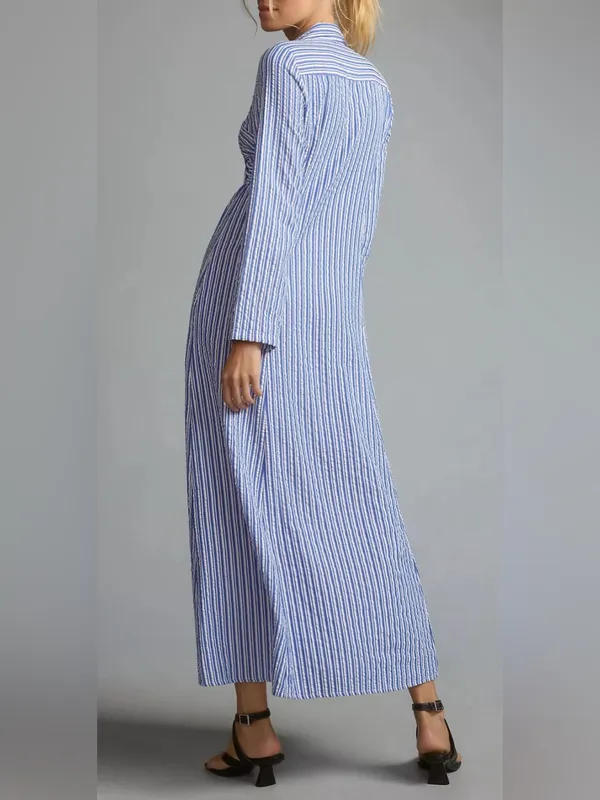 Anthropologie Porridge Tie-Front Shirt Dress XL - Image 4