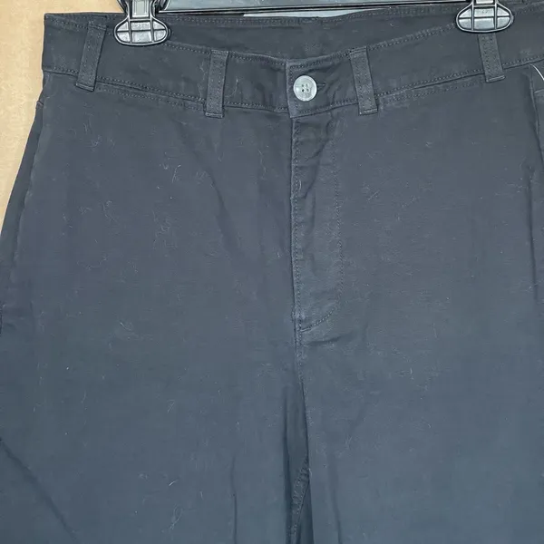 Old Navy Womens Pants Sz 10 High Rise Wide Leg Chino Dark Academia Preppy Grunge - Image 4