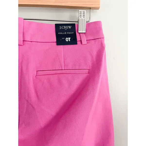 J Crew Factory | NWT | Kallie straight-leg pant | Vivid Fuchsia Pink | Sz 0T - Image 7