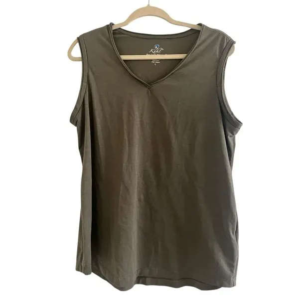 ✨Kuhl Green Juniper V-Neck Tank Green Sz Large Top✨ - Image 5