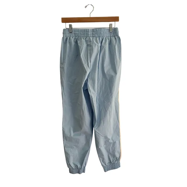 Fabletics Norah Track Pant Blue Cream Side Stripe Cotton Joggers Medium NWT - Image 3