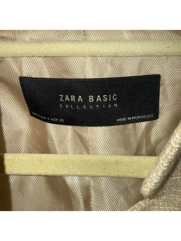 Zara Country Cream Mix Tweed Style Dress Jacket - Image 3