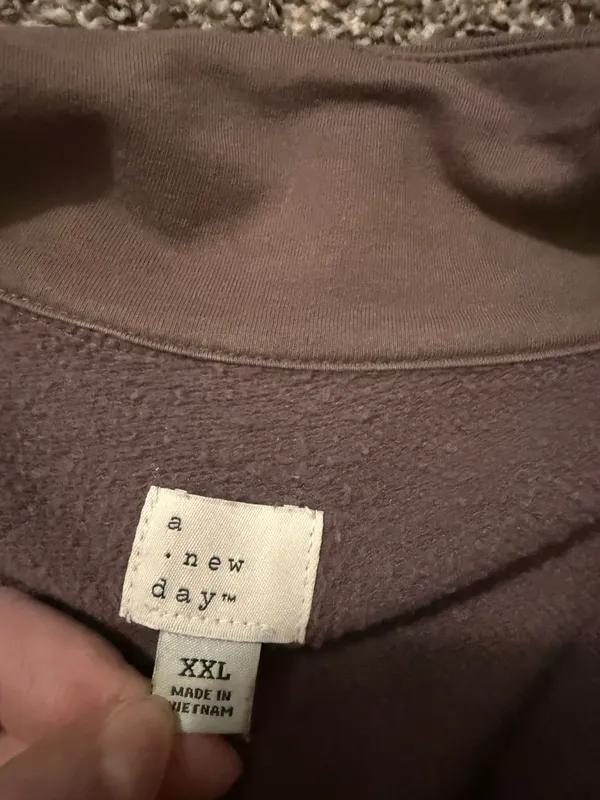 A New Day Mauve Quarter Zip Size XXL - Image 3