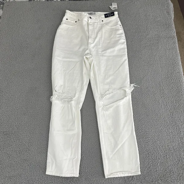 NWT Abercrombie‎ & Fitch Curve Love The 90s Straight Jeans Women's 12/31 x 29.5 - Image 2